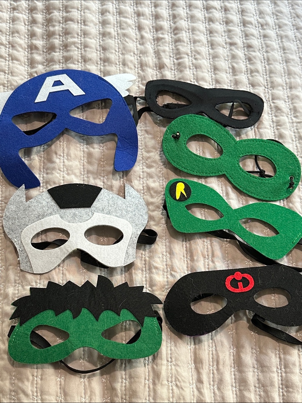 Kids Superhero Felt Costume Mask Set